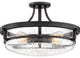 Quoizel QF3419PN Four Light Semi-Flush Mount, Palladian Bronze Finish