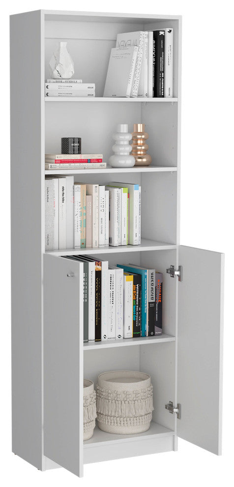 Salina 3 Piece Living Room Set with 3 Bookcases, White