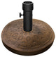 Pure Garden Heavy Duty Resin and Cement 34 lb Outdoor Umbrella Base, Bronze