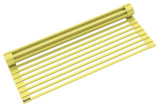 Kraus KRM-11YL Multipurpose Workstation Sink Roll-Up Dish Drying Rack, Yellow