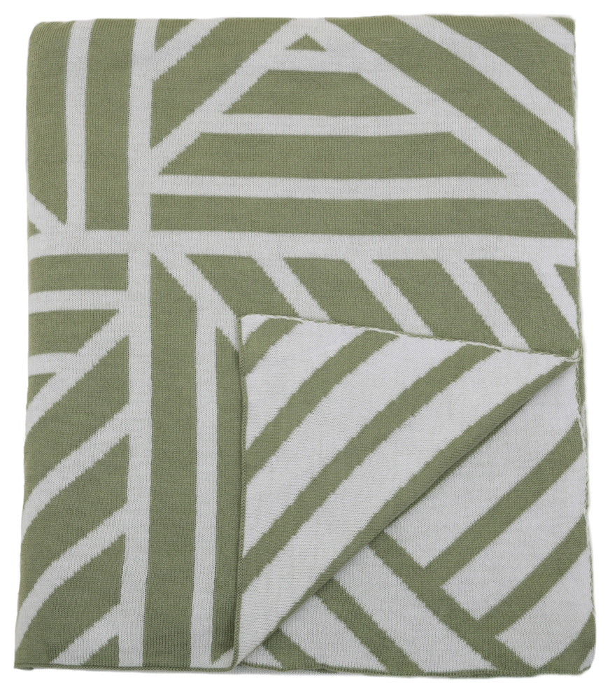 Maze Throw, Scenic Green/ Natural
