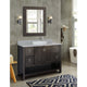49" Single Vanity, Silvery Brown Finish With Gray Granite Top