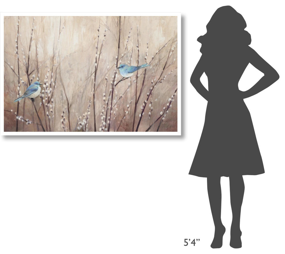 "Pretty Birds" Digital Paper Print by Julia Purinton, 50"x34"