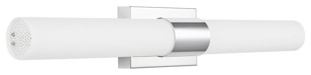 Perpetua LED 30" Bathroom Vanity Light With End Caps, Polished Chrome