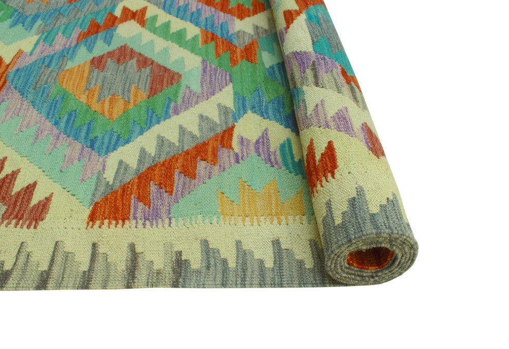 Sangat Kilim Vicdan Red/Ivory Runner, 2'9x15'8