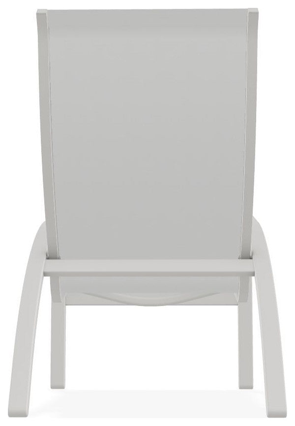 Kendall Sling Stackable Outdoor Lounge Chair, White/Snow