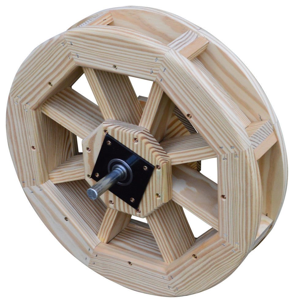 Pressure Treated Pine Waterwheel, Unfinished, 15"