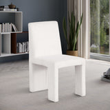 Benson Upholstered Dining Chair, Cream, Microsuede Corduroy
