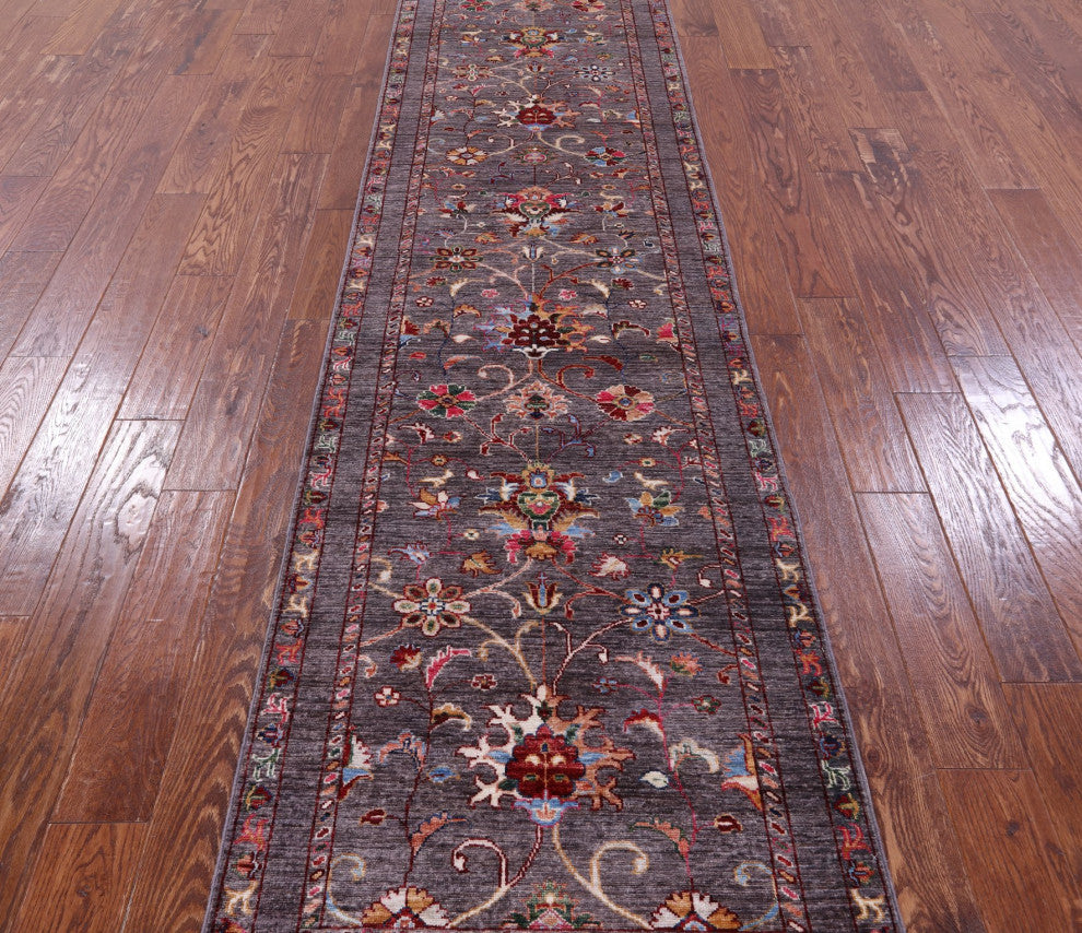 Runner Persian Tabriz Handmade Wool Rug 2' 8" X 9' 9" - Q12796