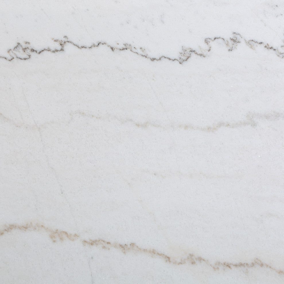 Aldrich 66" Marble Top Counter Height Dining Table White