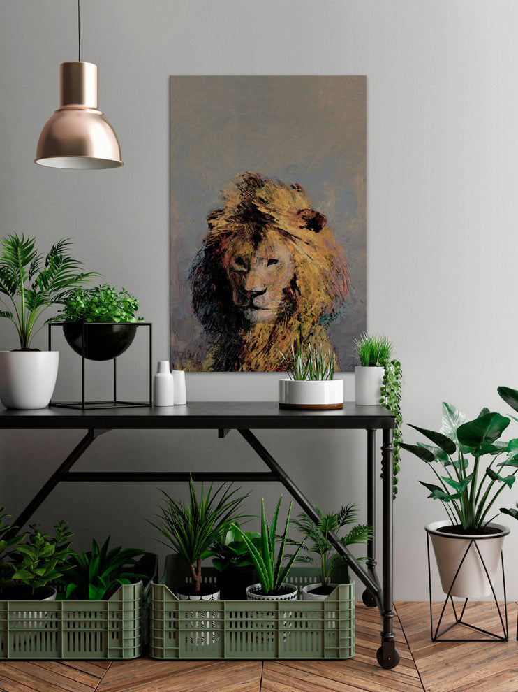 "Retrato de Leon" Painting Print on Wrapped Canvas, 16"x24"