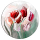 Floral Watercolor Illustration, Animal Round Wall Art, 11"