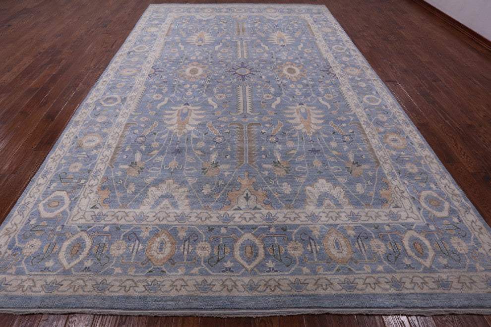 Peshawar Hand-Knotted Wool Rug 9' 10" X 14' 10" Q9528