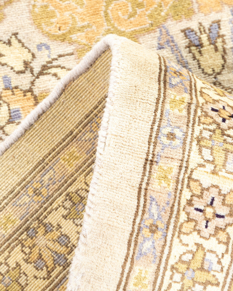 Mogul, One-of-a-Kind Hand-Knotted Runner Yellow, 6'4"x15'3"