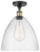 Innovations 516-1C-BAB-GBD-124-LED 1 Light Semi-Flush Mount, Black Antique Brass