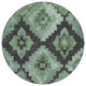 Machine Washable Indoor/Outdoor Chantille ACN1894 Green 8' x 8' Round Rug