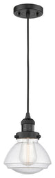 Olean 1-Light Mini Pendant, Matte Black, Seedy
