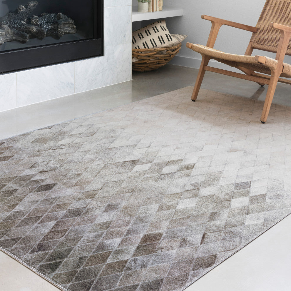 Printed Maddox Area Rug by Loloi II, Sand and Taupe, Sand/Taupe, 5'x7'6"