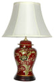 22.5" Golden Foliage Porcelain Lamp