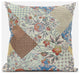 18" Orange Yellow Floral Zippered Suede Throw Pillow