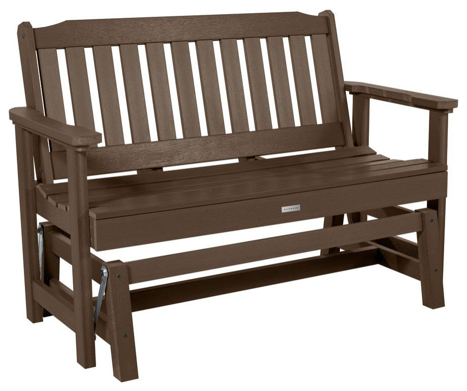Lehigh Garden Gliding Bench 4', Weathered Acorn