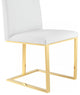 White Gold Contemporary Dining Chair