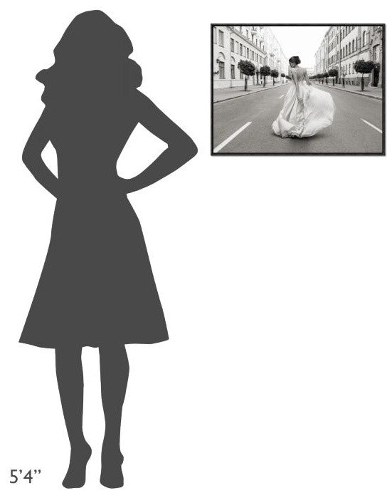 "Walking Down a Road" Framed Canvas Giclee by Haute Photo Collection, 25x19"