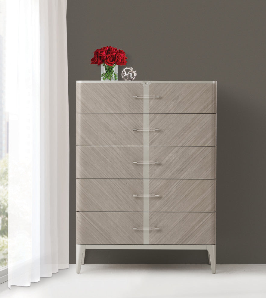 Lanterna Highboy Chest - Silver Mist