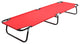 vidaXL Folding Sun Lounger Red Steel