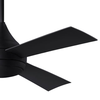 Donaire Paddle Fan Integrated LED, Matte Black, Matte Black Blades