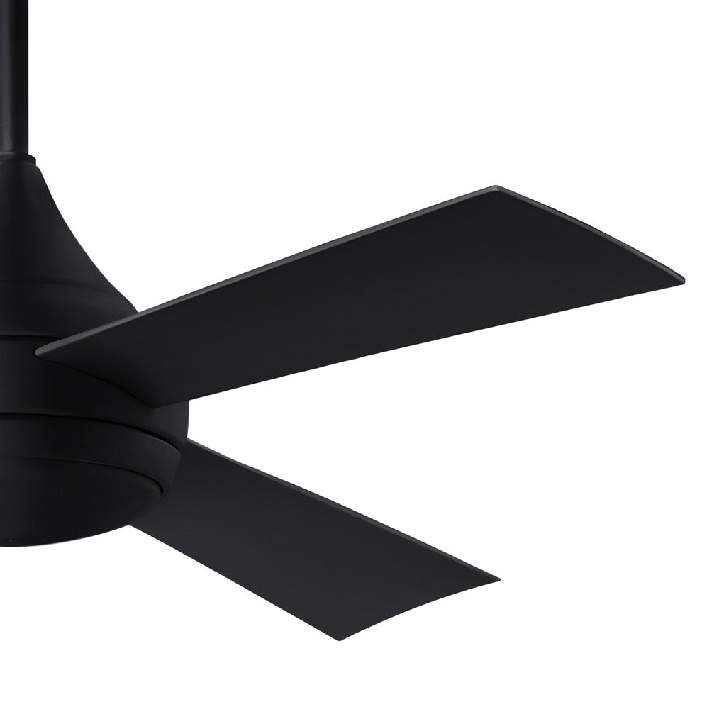 Donaire Paddle Fan Integrated LED, Matte Black, Matte Black Blades