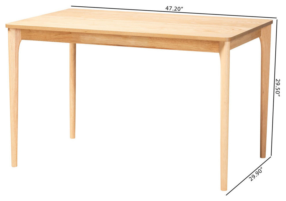 Shurik Wood Dining Table, Natural Oak