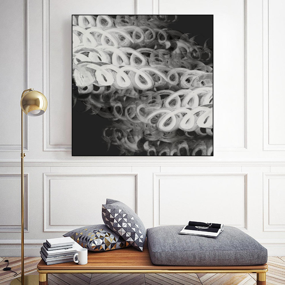 "Love Letters II" Framed Canvas by Giant Art 30"x30"