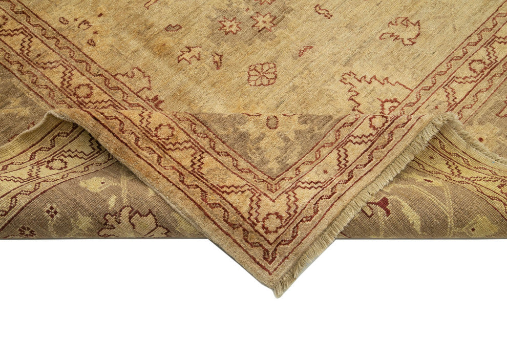 Rug N Carpet - Handwoven Oriental 9' 0" x 11' 9" Unique Oushak Area Rug