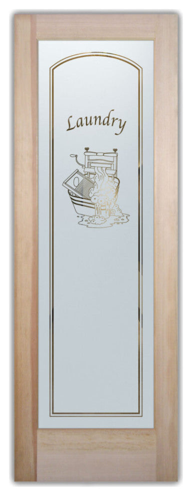 Laundry Door - Thru the Wringer - Primed - 30" x 96" - Knob on Right - Push Open