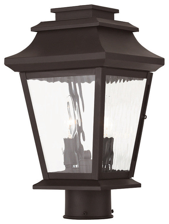 Livex Lighting 2 Light Bronze Outdoor Post Lantern - 20234-07