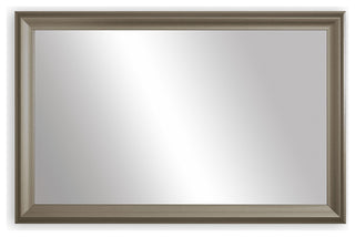 Woodford Framed Wall Mirror, Nickel, 28" X 48"