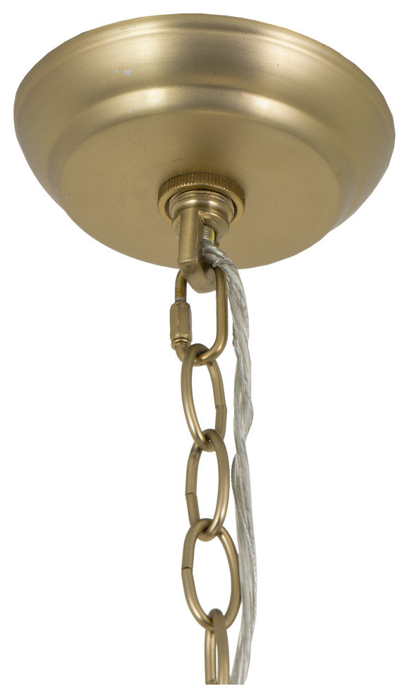 Yosemite Home Decor 6 Light Chandelier, Satin Brass Finish