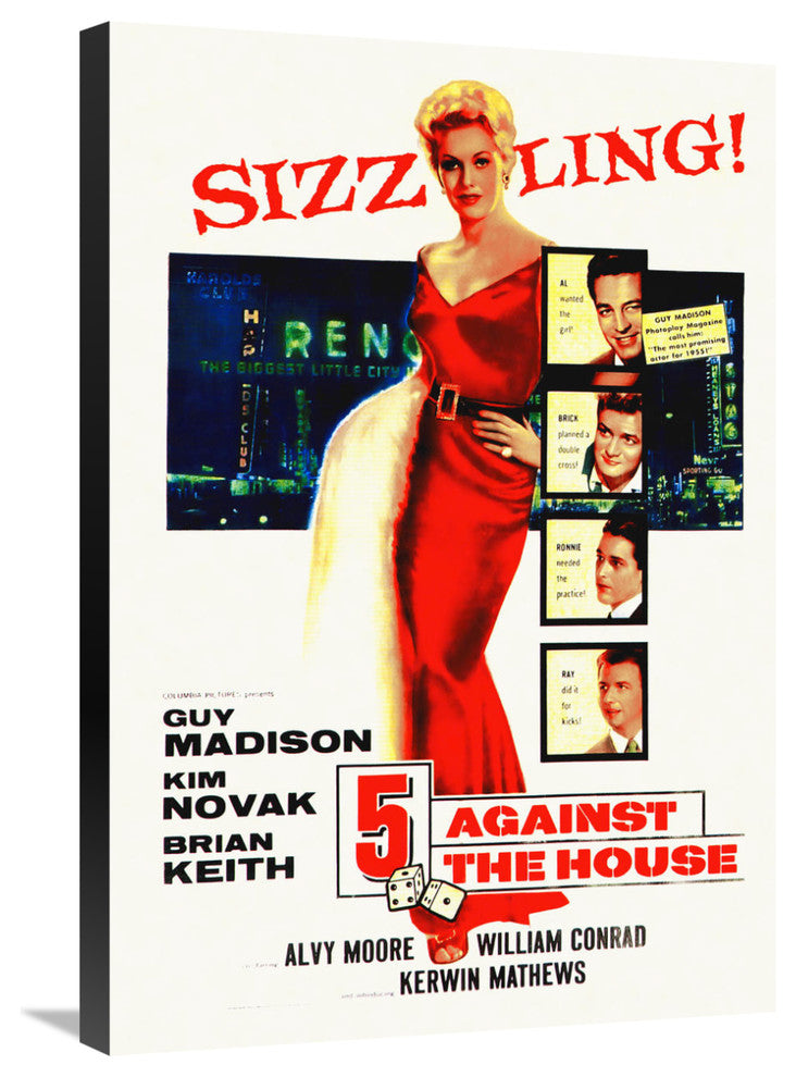 "5 Against the House" Stretched Canvas Giclee by Hollywood Photo Archive, 21x30"