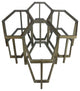 Modern Hexagonal Glass Top Coffee Table