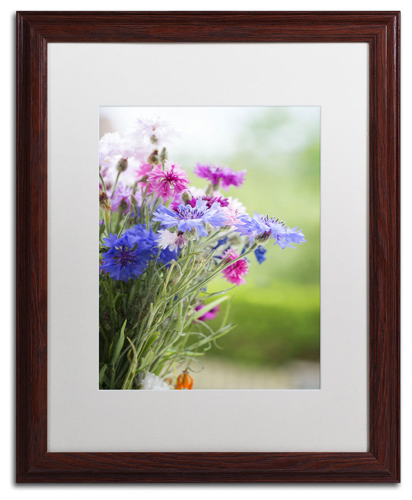 ''Bouquet of Colors'' Matted Framed Canvas Art by Philippe Sainte-Laudy
