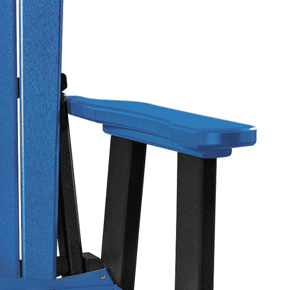 OS Home and Office Model 515BBK Fan Back Glider, Blue With a Black Base