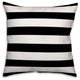 Black and White Stripes Spun Poly Pillow, 18x18