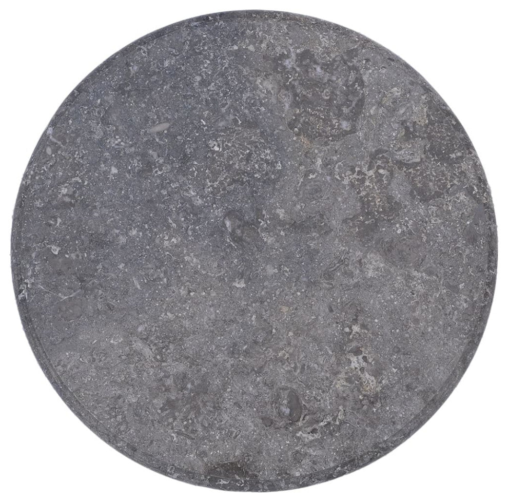 vidaXL Table Top Dining Table Top Replacement for Office Gray Ã˜23.6"x1" Marble