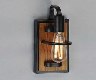Maxim 10301 Black Forest 1 Light 10" Tall Sconce - Black / Ashbury