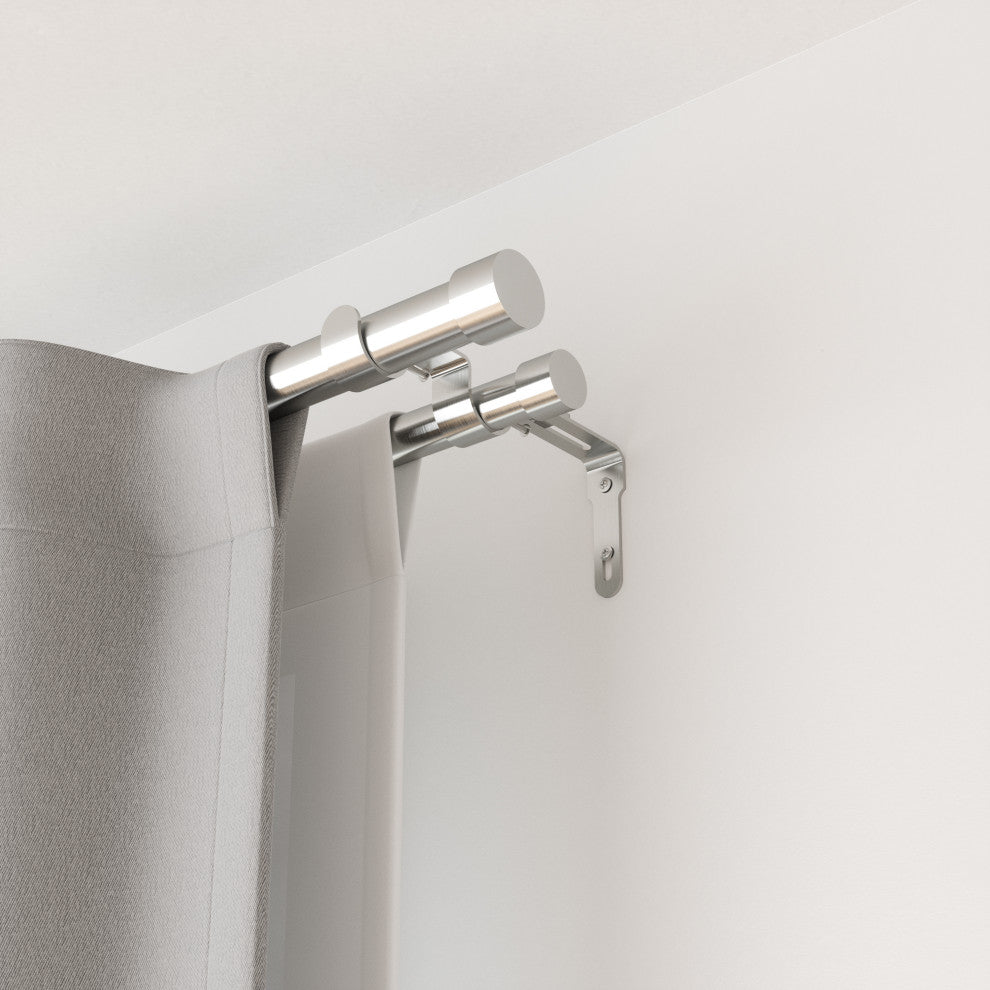 Umbra Cappa 1" Double Curtain Rod, 66-120", Nickel