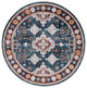 Safavieh Bayside BAY106 Rug Machine-Washable, Blue/Red, 6'7" Round