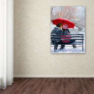 The Macneil Studio 'Couple On Bench' Canvas Art, 19"x14"