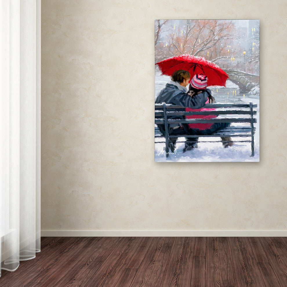 The Macneil Studio 'Couple On Bench' Canvas Art, 19"x14"