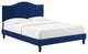 Juniper Channel Tufted Performance Velvet Full Platform Bed, Navy
